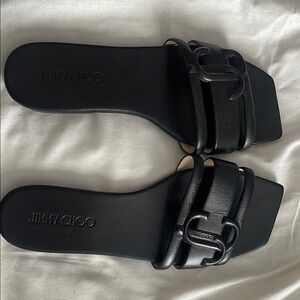 Jimmy Choo Black Strappy Sandals